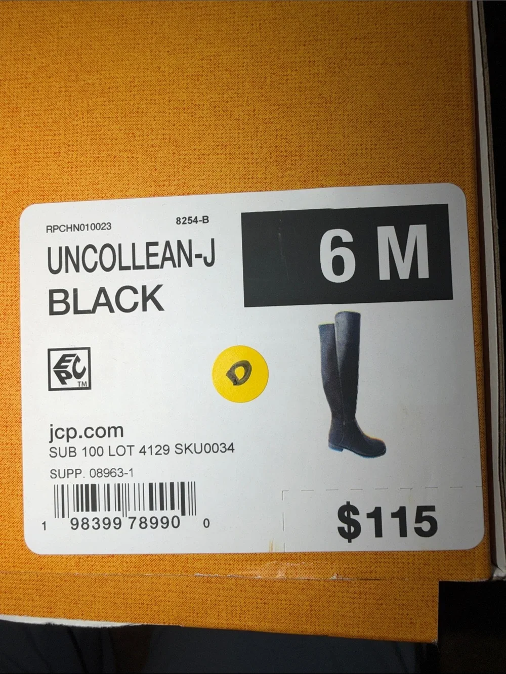 Unisa Collean Over The Knee Boots Black Faux Leather Stretch Flat Riding Size 6M